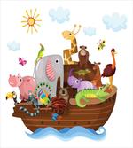 Animals in Ship Cartoon