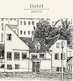 European City Zagreb Sketch artwork