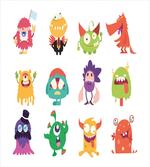 Funny Monsters Cartoon Art