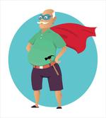 Super Grandpa with Hammer