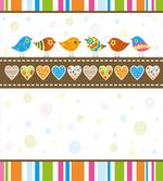 Birds Hearts Stripes