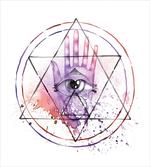 Watercolor All Seeing Eye