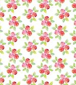 Watercolor Roses and Leaves