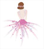Glamour Model in Pink Dress artwork