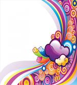 Rainbow Colored Clouds