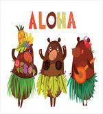 Funny Bears in Hawaii