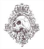 Skull Rose Grunge
