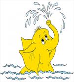 Cartoon Elephant Water