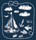 Boat Clouds Anchor