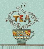 Cup Floral Ornamental Lines