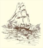 Hand Drawn Ship