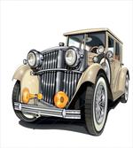 Vintage Vehicle Hand Drawn