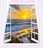 Open Window Sunrise Sea