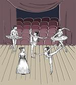 Ballerinas Stage Sketch