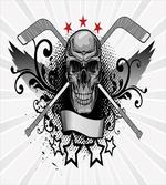 Skull with Sticks Stars
