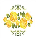 Roses with Swirl Frame