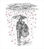 Couple on Rainy Day