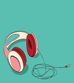 Cool Pink Retro Earphones