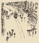 Cityscape Sketch Art artwork