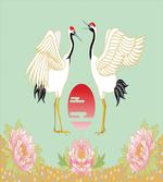Japanese Cranes Sunrise