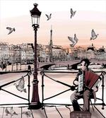 Music Accordionist Paris artwork