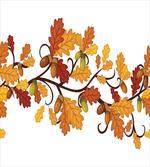 Autumn Oak Leaves and Acorns artwork