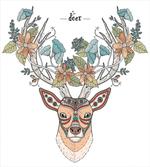 Deer Head Floral Ethnic artwork