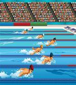 Olympics Swimming Race