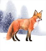 Side View Painting Snow Animal