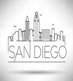 Typographic City Skyline