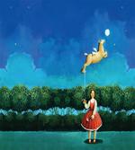Girl Flying Horse