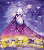 Night Stars Angel in Sky