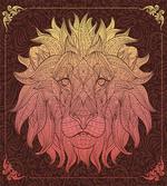Lion Floral Ornate Art