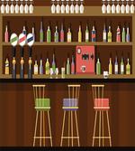 Nightclub Pub Alcohol Bottles