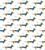 Dog in Pullover Snowflake