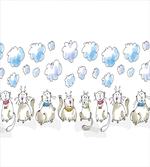 Cats Sitting with Collars
