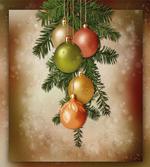 Balls and Spruce Branches artwork