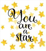 Watercolor Stars Modern
