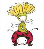 Flower Fairy and Ladybug