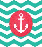 Anchors and Waves Stripe