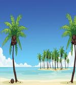 Coconut Trees in the Ocean