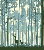 Animals in Foggy Forest