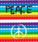 Stripes Peace Lettering