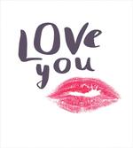 Love You and Lipstick Kiss