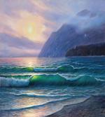 Ocean Morning Mountain