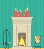 Classic Log Fire Candles