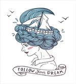 Girl with Blue Hair