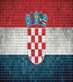 Flag with Mosaic Squares
