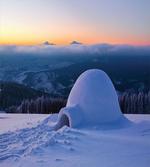 Huge Snowy Hut
