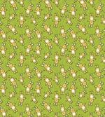 Rabbits Carrots on Green